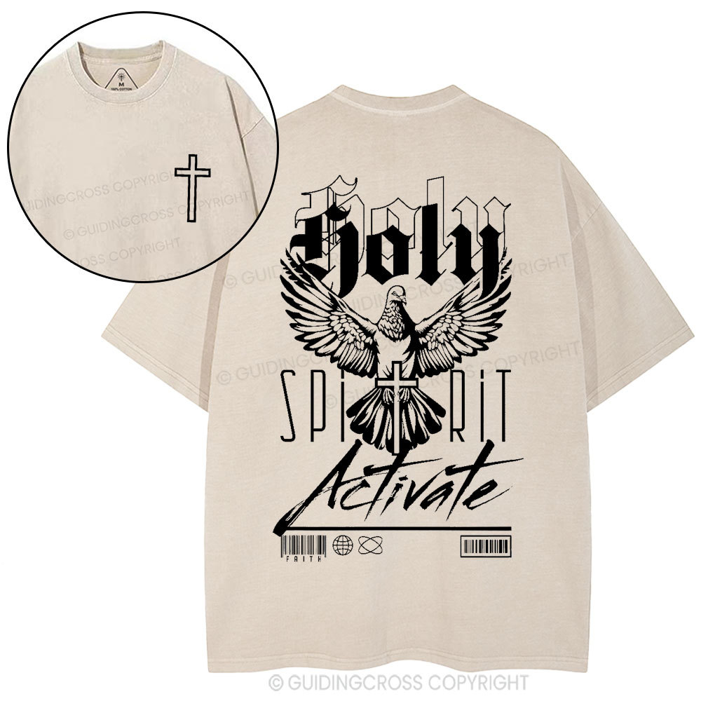 Holy Spirit Christian Washed T-Shirt