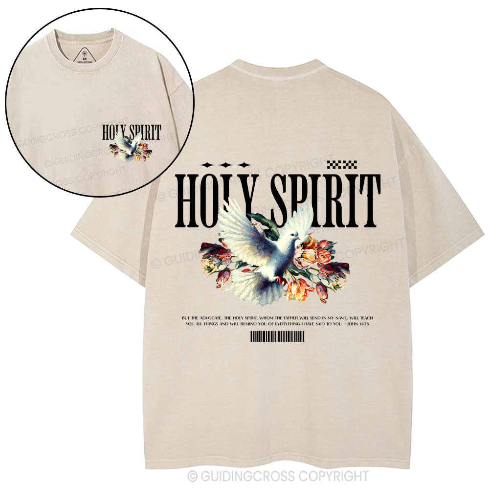 Holy Spirit Christian Washed T-Shirt