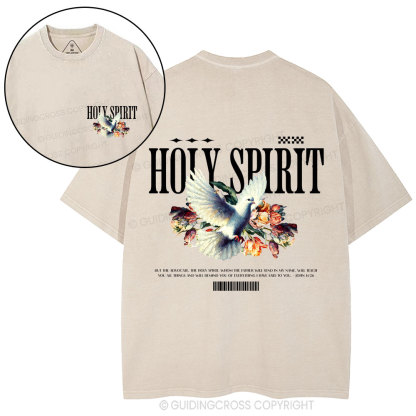 Holy Spirit Christian Washed T-Shirt