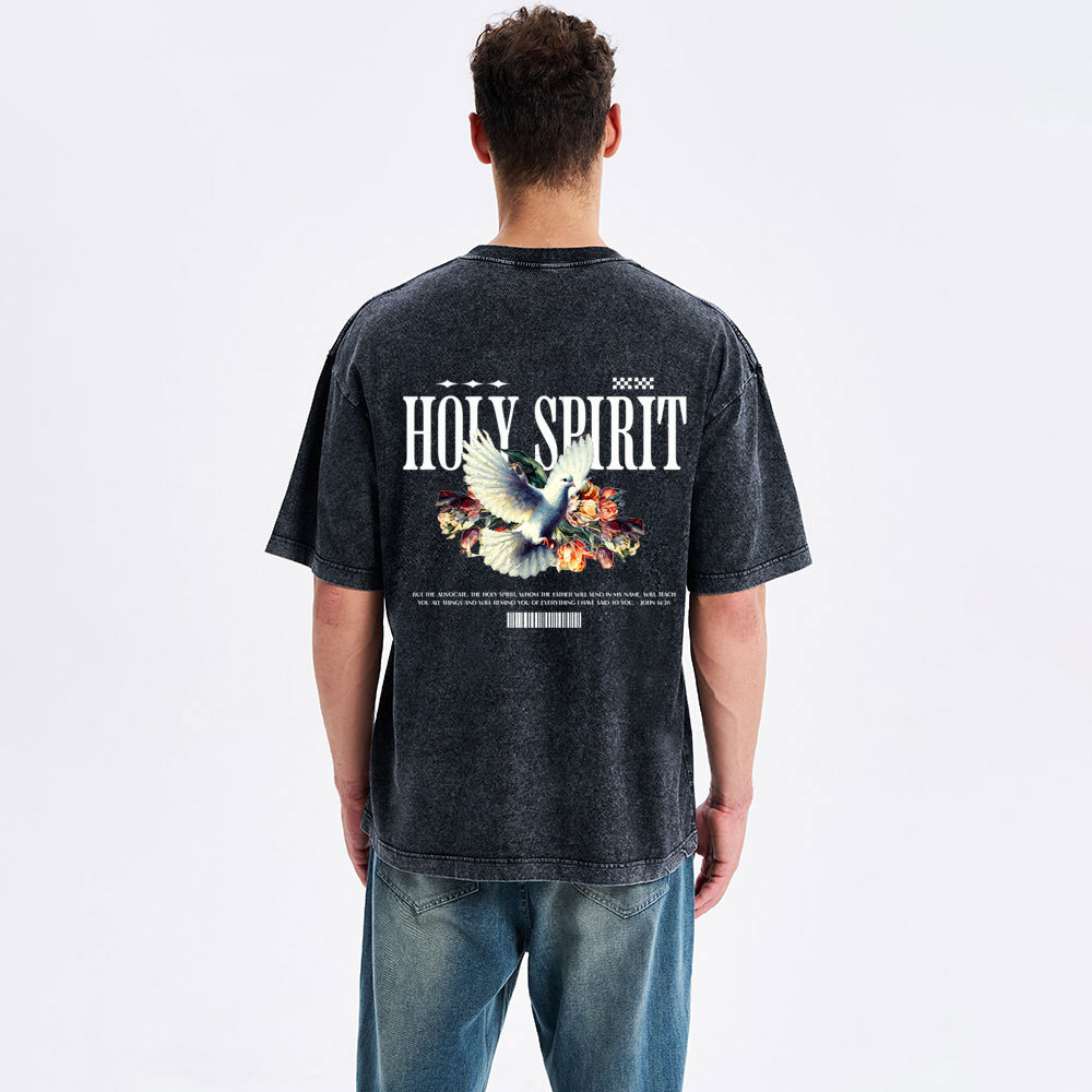 Holy Spirit Christian Washed T-Shirt
