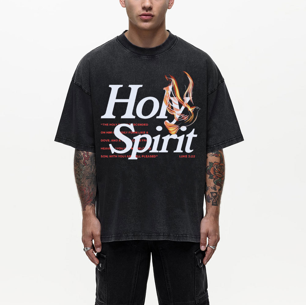 Holy Spirit Christian Washed T-Shirt