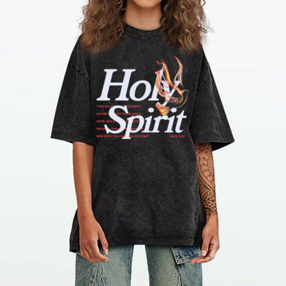 Holy Spirit Christian Washed T-Shirt