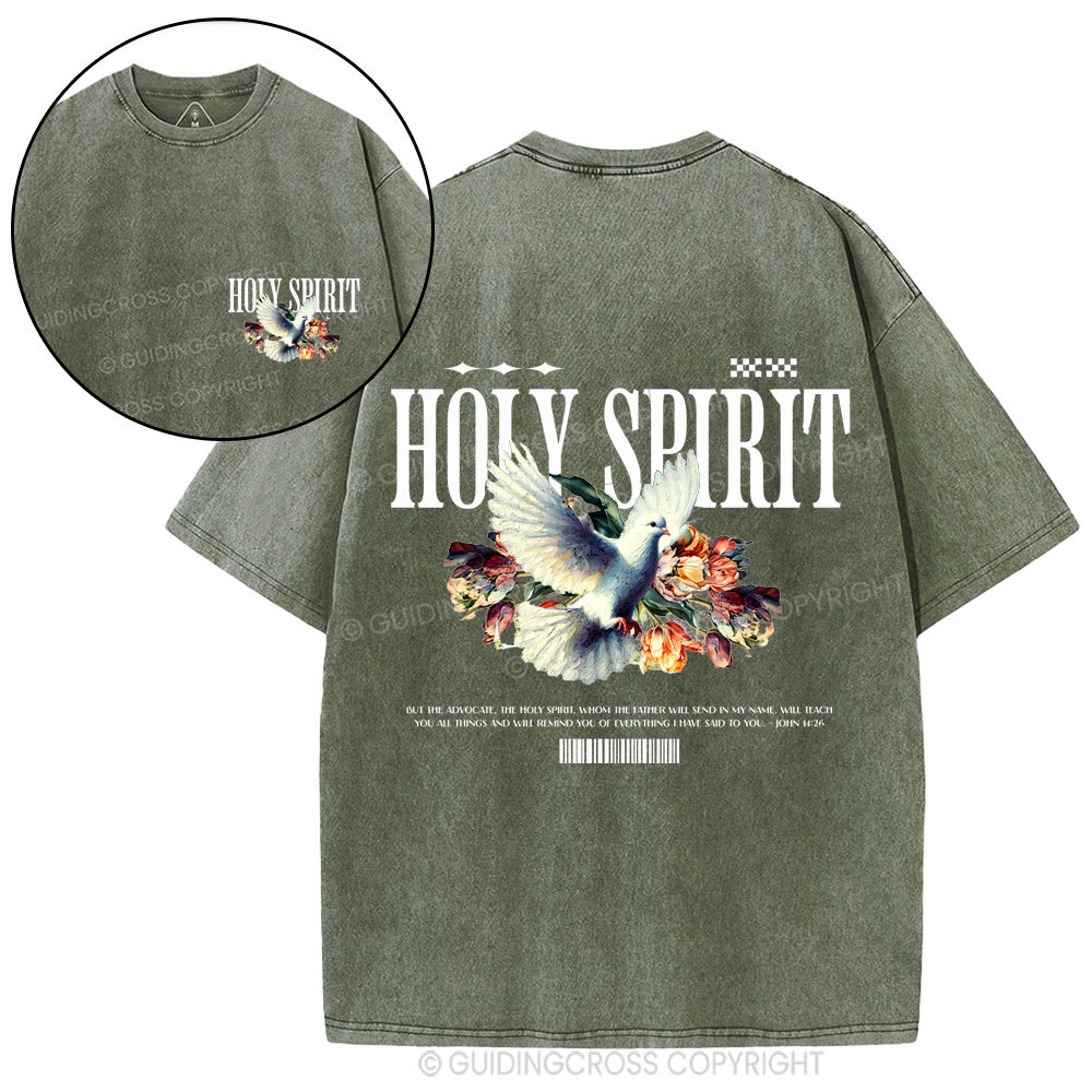 Holy Spirit Christian Washed T-Shirt