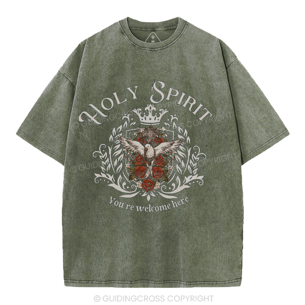 Holy Spirit Christian Washed T-Shirt