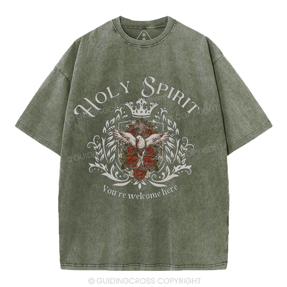 Holy Spirit Christian Washed T-Shirt
