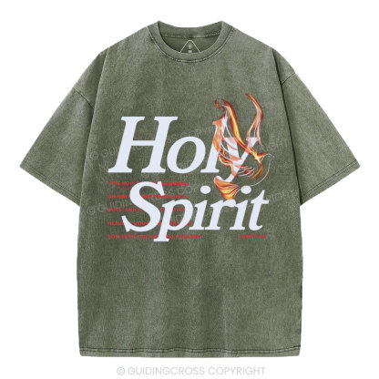 Holy Spirit Christian Washed T-Shirt