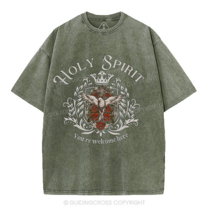 Holy Spirit Christian Washed T-Shirt