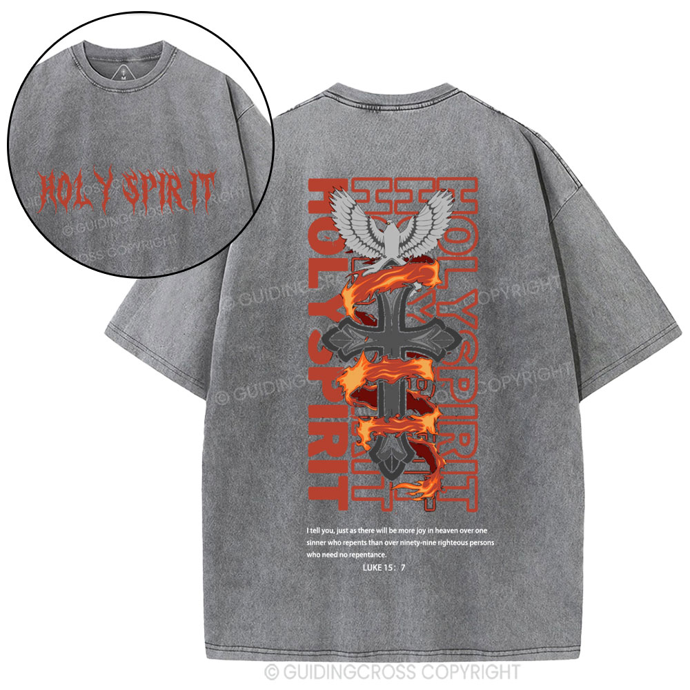 Holy Spirit Christian Washed T-Shirt