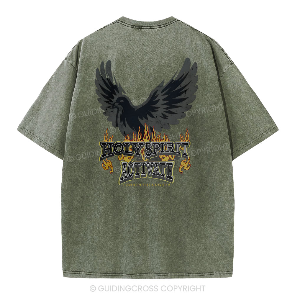 Holy Spirit Christian Washed T-Shirt