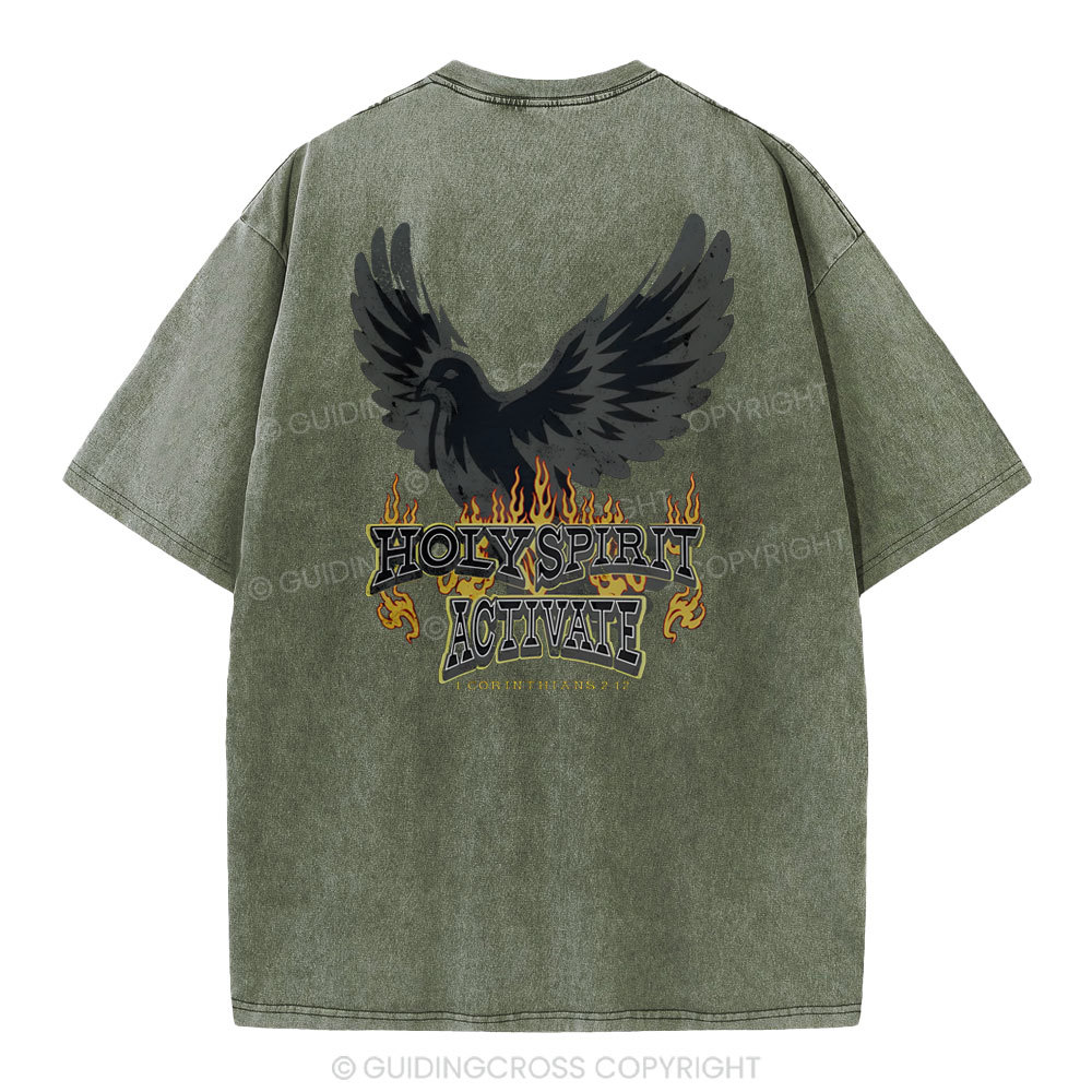 Holy Spirit Christian Washed T-Shirt