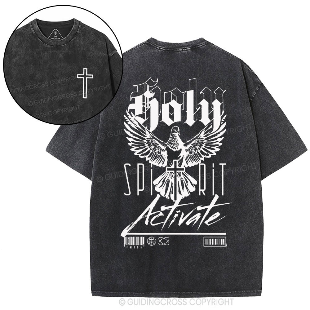 Holy Spirit Christian Washed T-Shirt