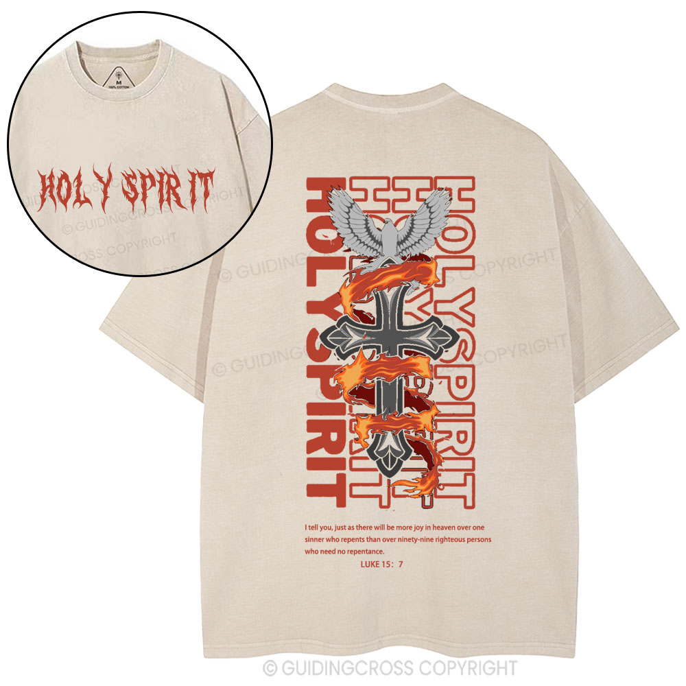 Holy Spirit Christian Washed T-Shirt