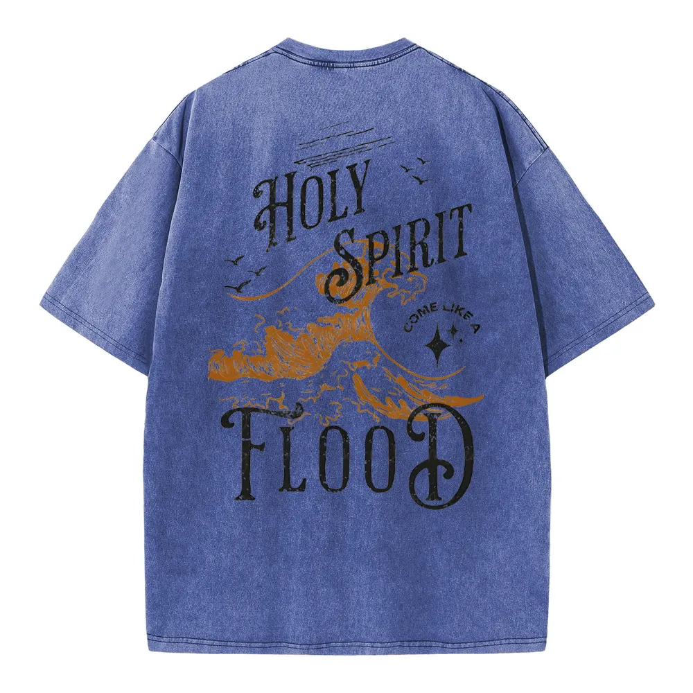 Holy Spirit Flood Christian Washed T-Shirt