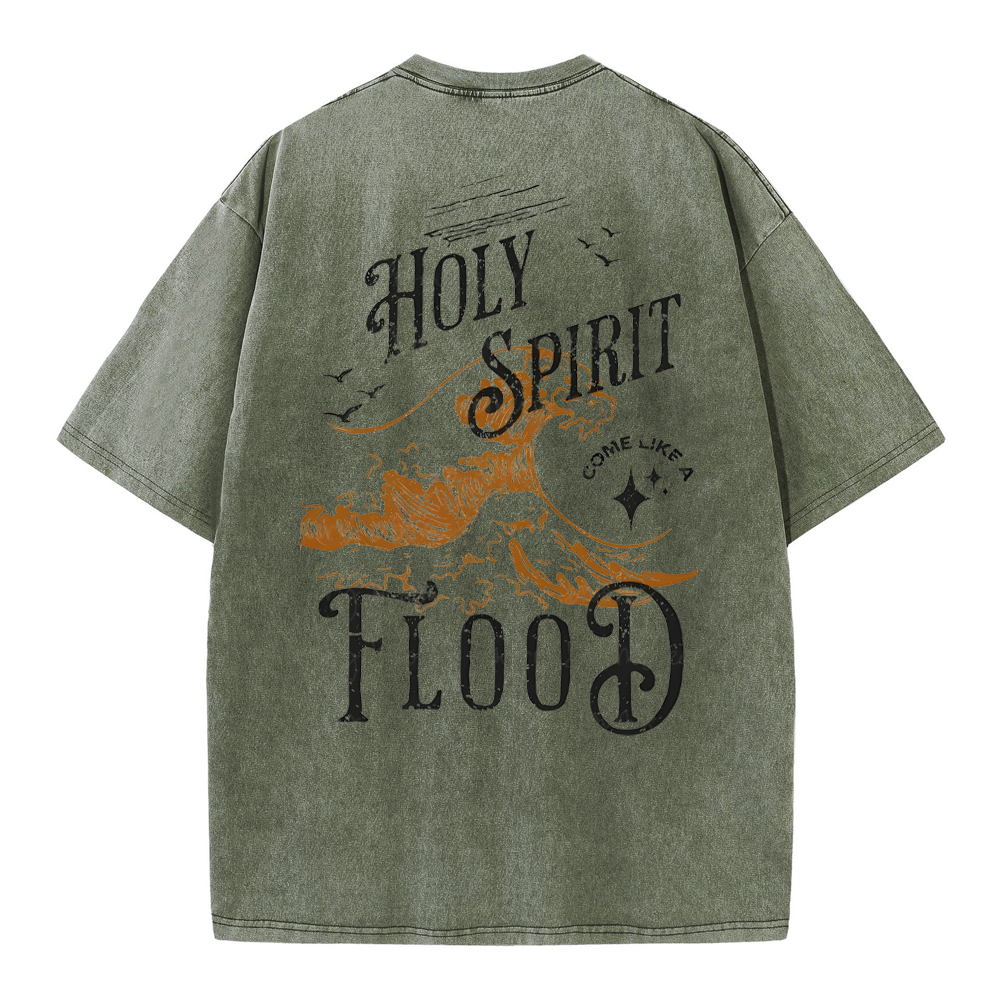 Holy Spirit Flood Christian Washed T-Shirt