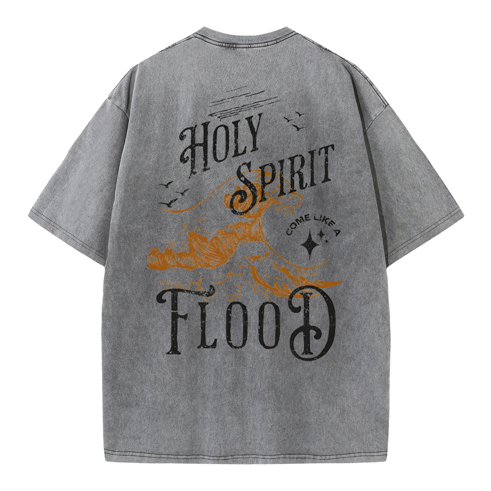 Holy Spirit Flood Christian Washed T-Shirt