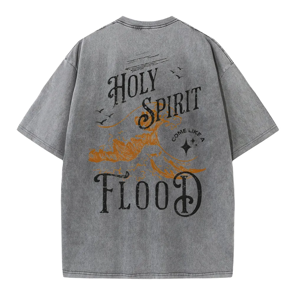 Holy Spirit Flood Christian Washed T-Shirt