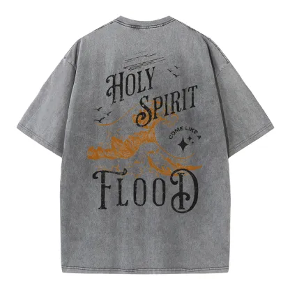 Holy Spirit Flood Christian Washed T-Shirt