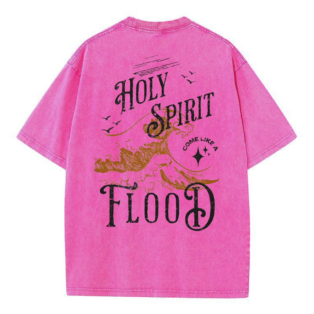 Holy Spirit Flood Christian Washed T-Shirt