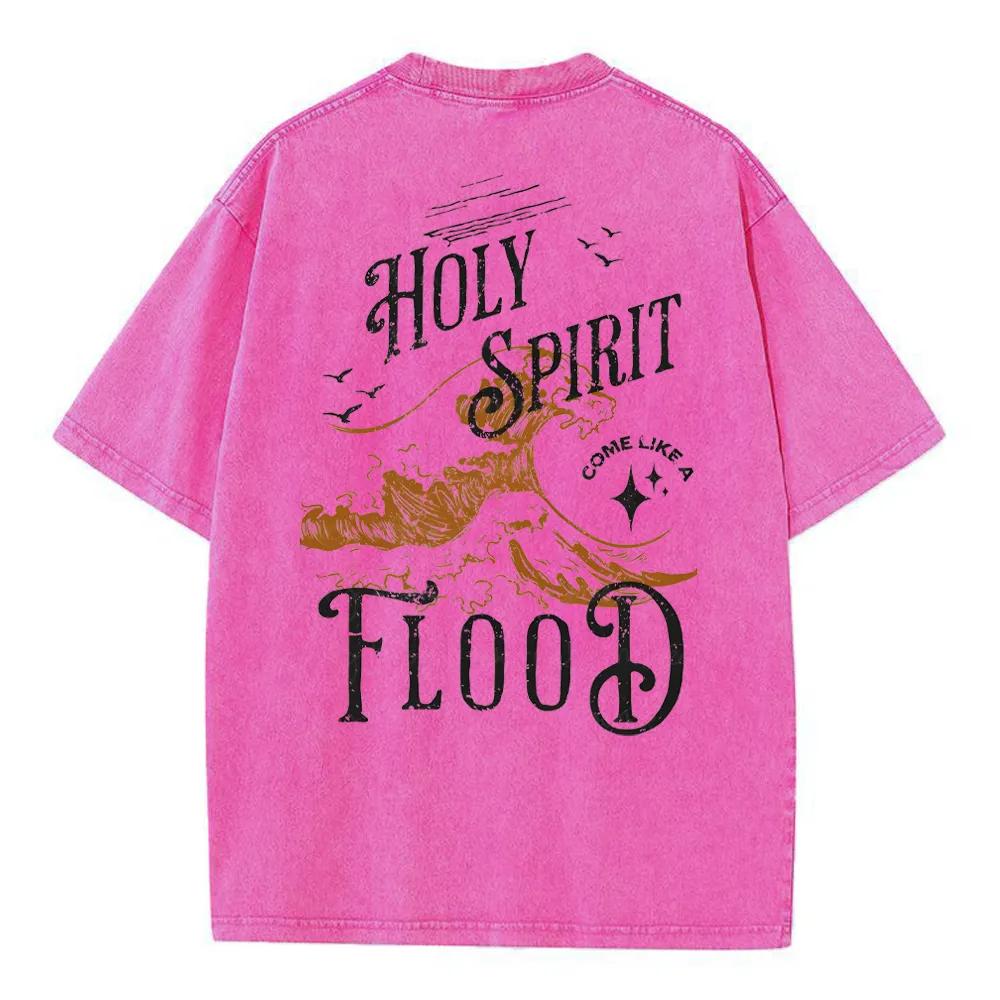 Holy Spirit Flood Christian Washed T-Shirt