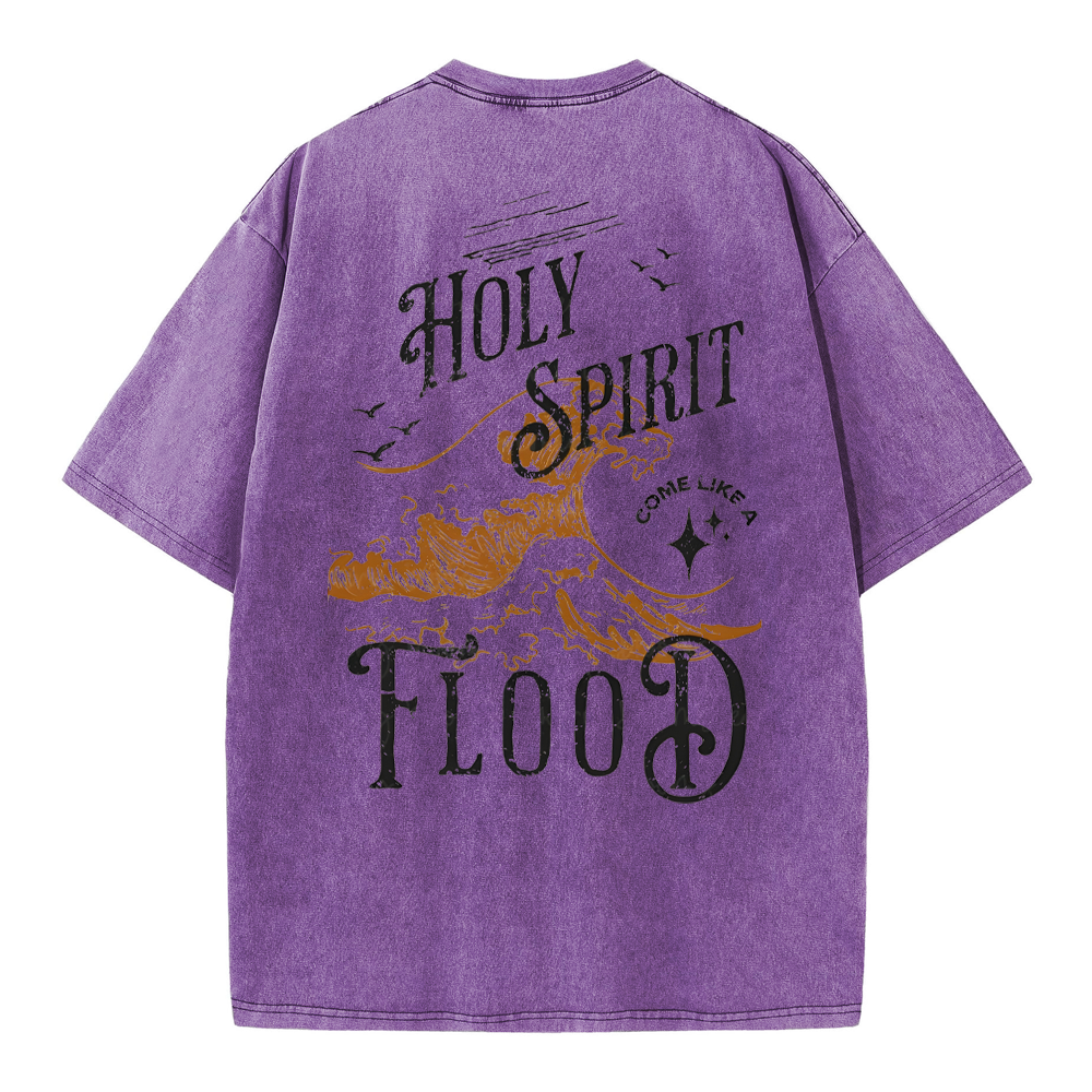 Holy Spirit Flood Christian Washed T-Shirt
