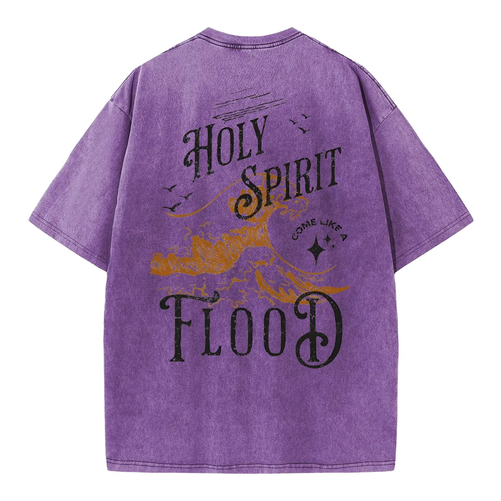 Holy Spirit Flood Christian Washed T-Shirt