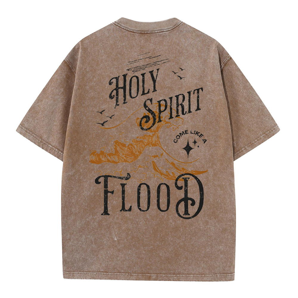 Holy Spirit Flood Christian Washed T-Shirt