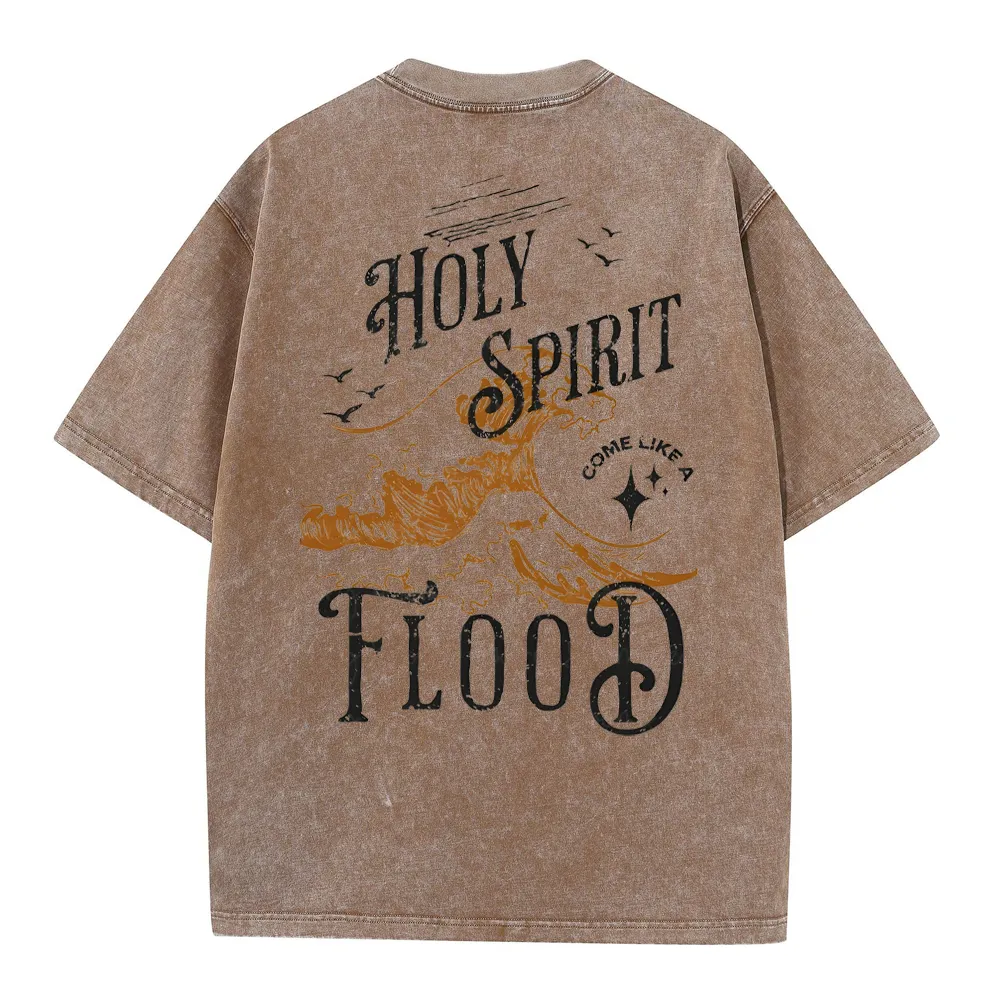 Holy Spirit Flood Christian Washed T-Shirt