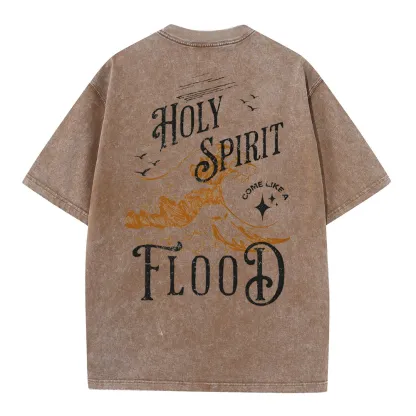 Holy Spirit Flood Christian Washed T-Shirt