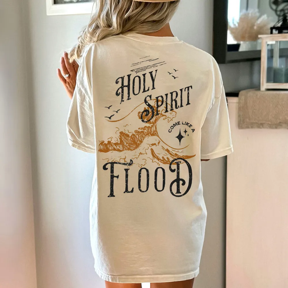 Holy Spirit Flood Christian Washed T-Shirt