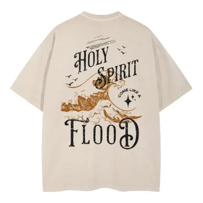 Holy Spirit Flood Christian Washed T-Shirt