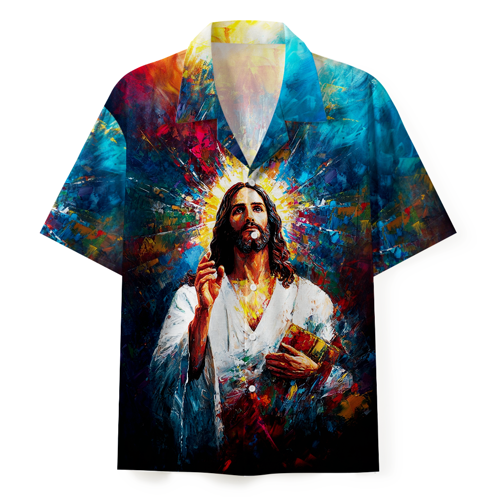 Frist Of All I'm God Pieces Christian Hawaiian Shirt Sale - GuidingCross