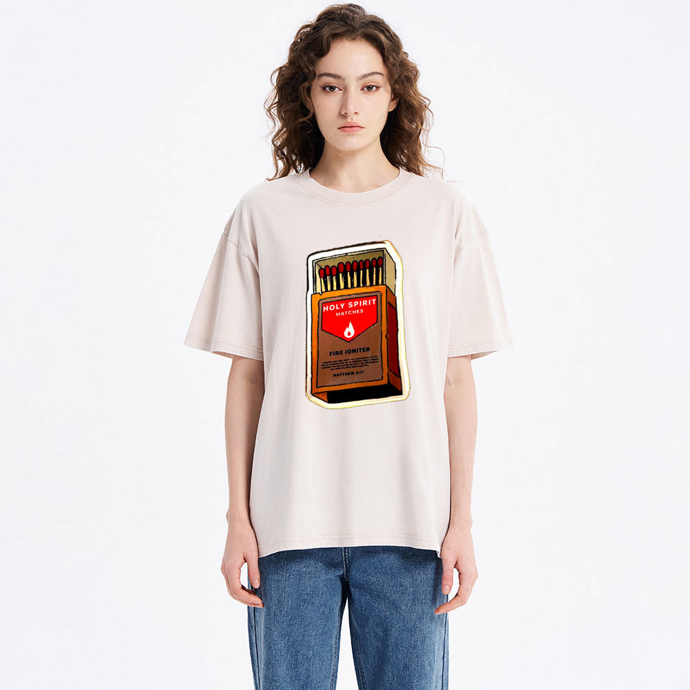 Holy Spirit Matches Christian Washed T-Shirt