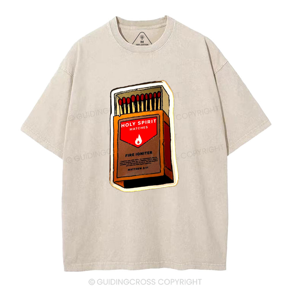Holy Spirit Matches Christian Washed T-Shirt