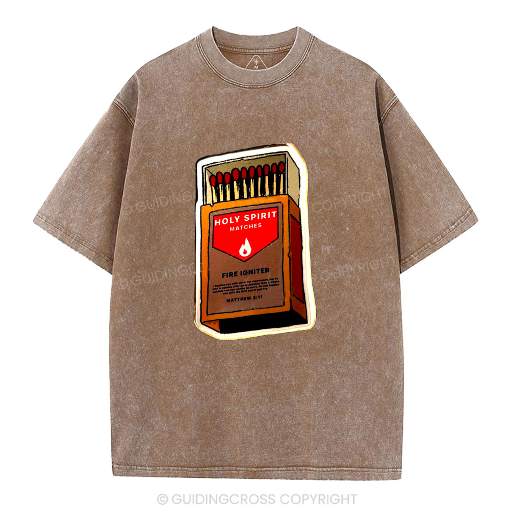 Holy Spirit Matches Christian Washed T-Shirt