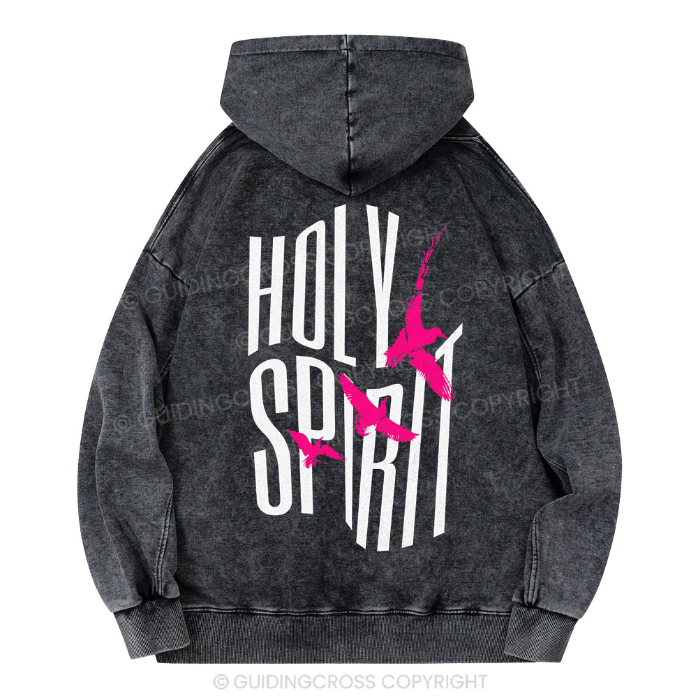 Holy Spirit Streetwear Christian Washed Hoodie