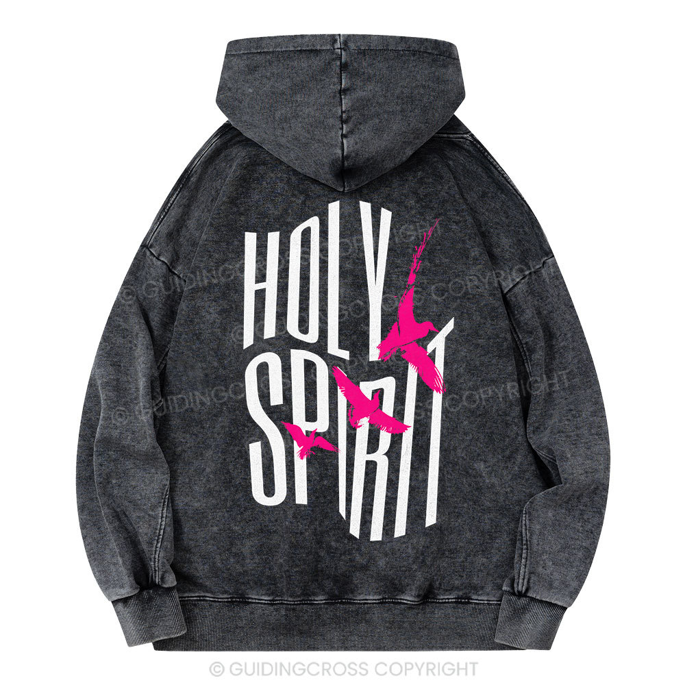 Holy Spirit Streetwear Christian Washed Hoodie