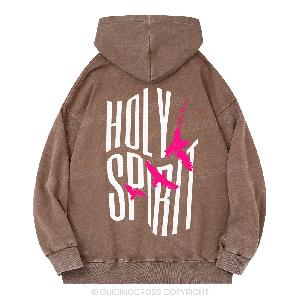 Holy Spirit Streetwear Christian Washed Hoodie