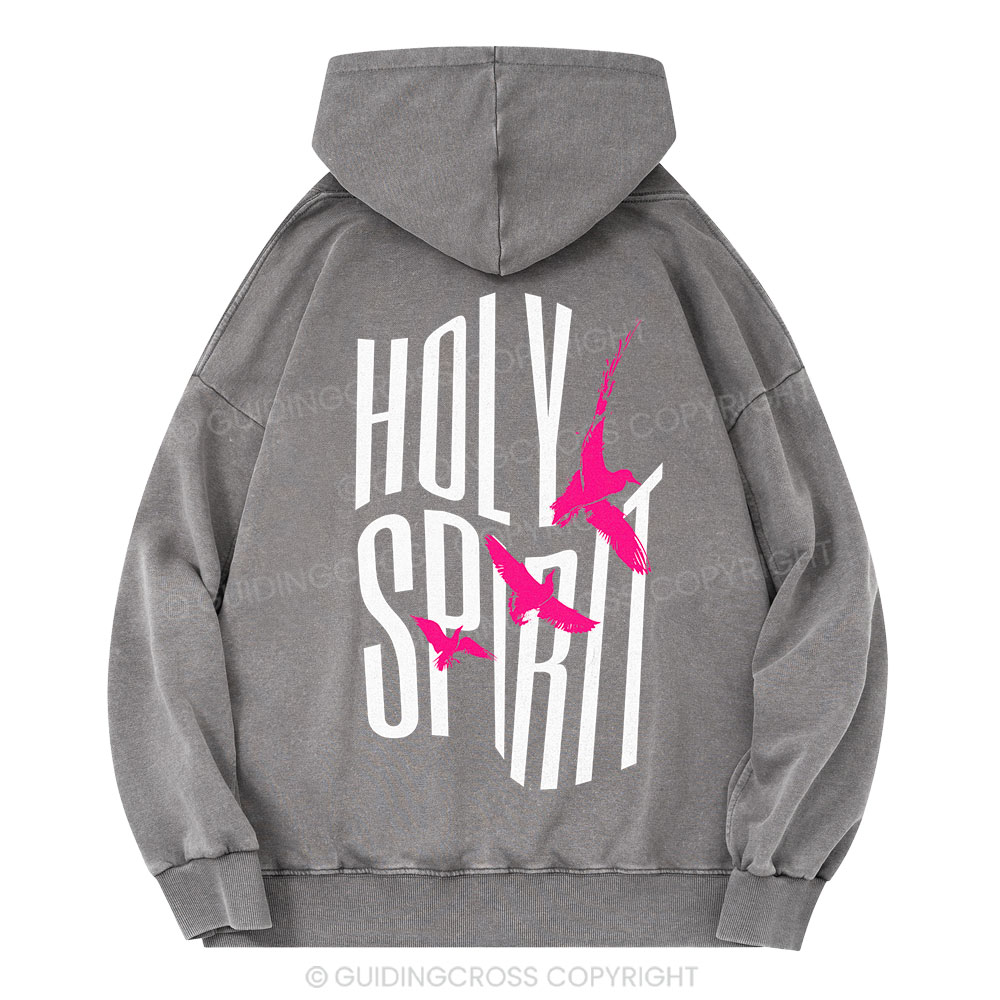 Holy Spirit Streetwear Christian Washed Hoodie