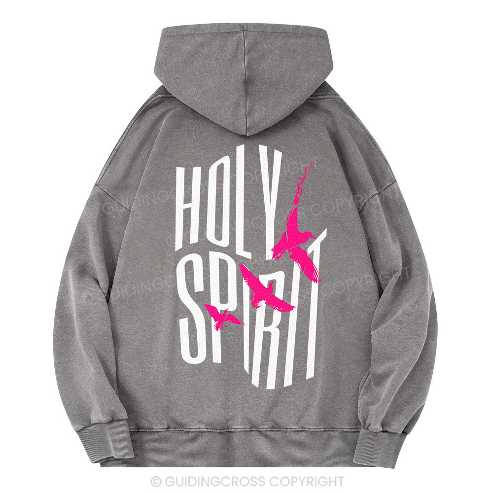 Holy Spirit Streetwear Christian Washed Hoodie