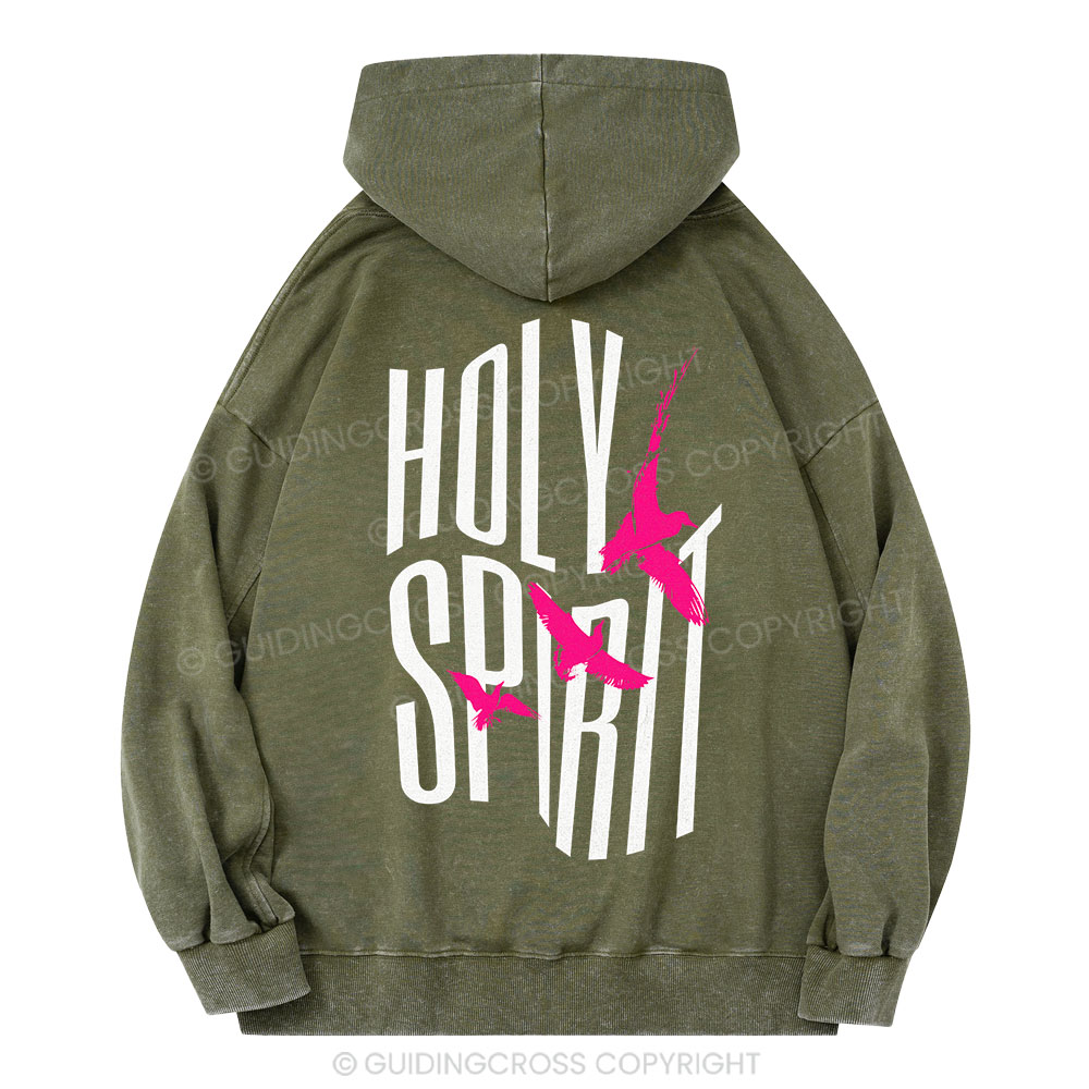 Holy Spirit Streetwear Christian Washed Hoodie