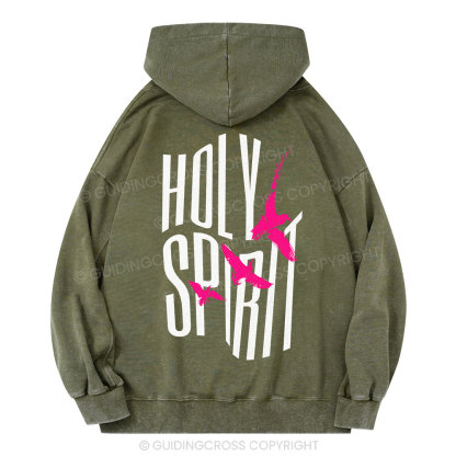 Holy Spirit Streetwear Christian Washed Hoodie