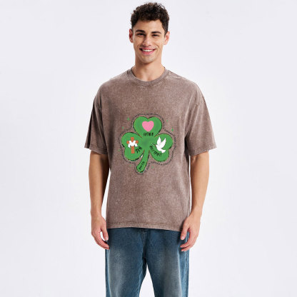 Holy Spirit With Father And Son Christian Washed T-Shirt