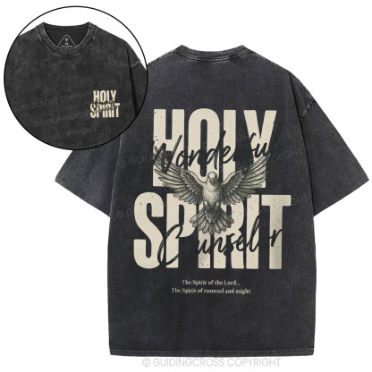 Holy Spirit Wonderful Counselor Christian Washed T-Shirt
