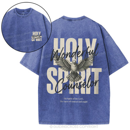 Holy Spirit Wonderful Counselor Christian Washed T-Shirt