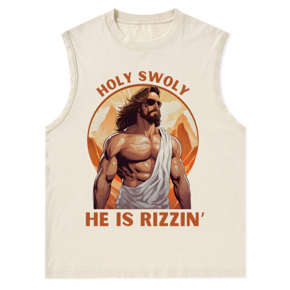 Holy Swoly Christian Washed Tank Top