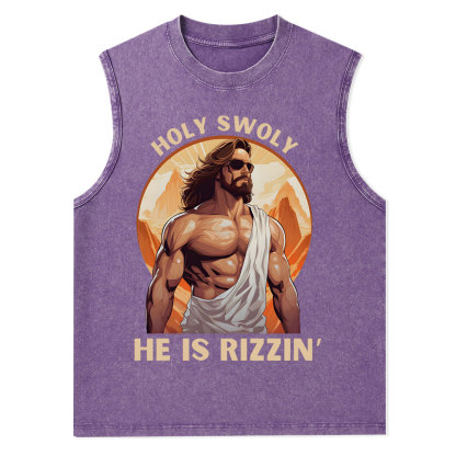 Holy Swoly Christian Washed Tank Top