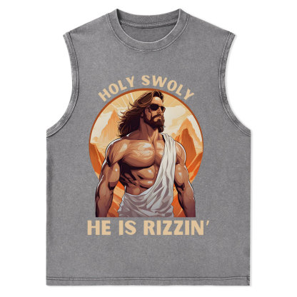 Holy Swoly Christian Washed Tank Top