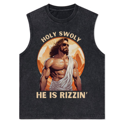 Holy Swoly Christian Washed Tank Top