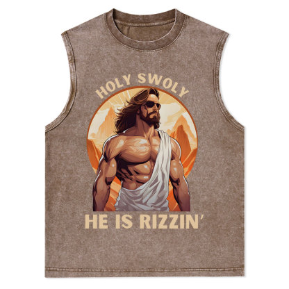 Holy Swoly Christian Washed Tank Top