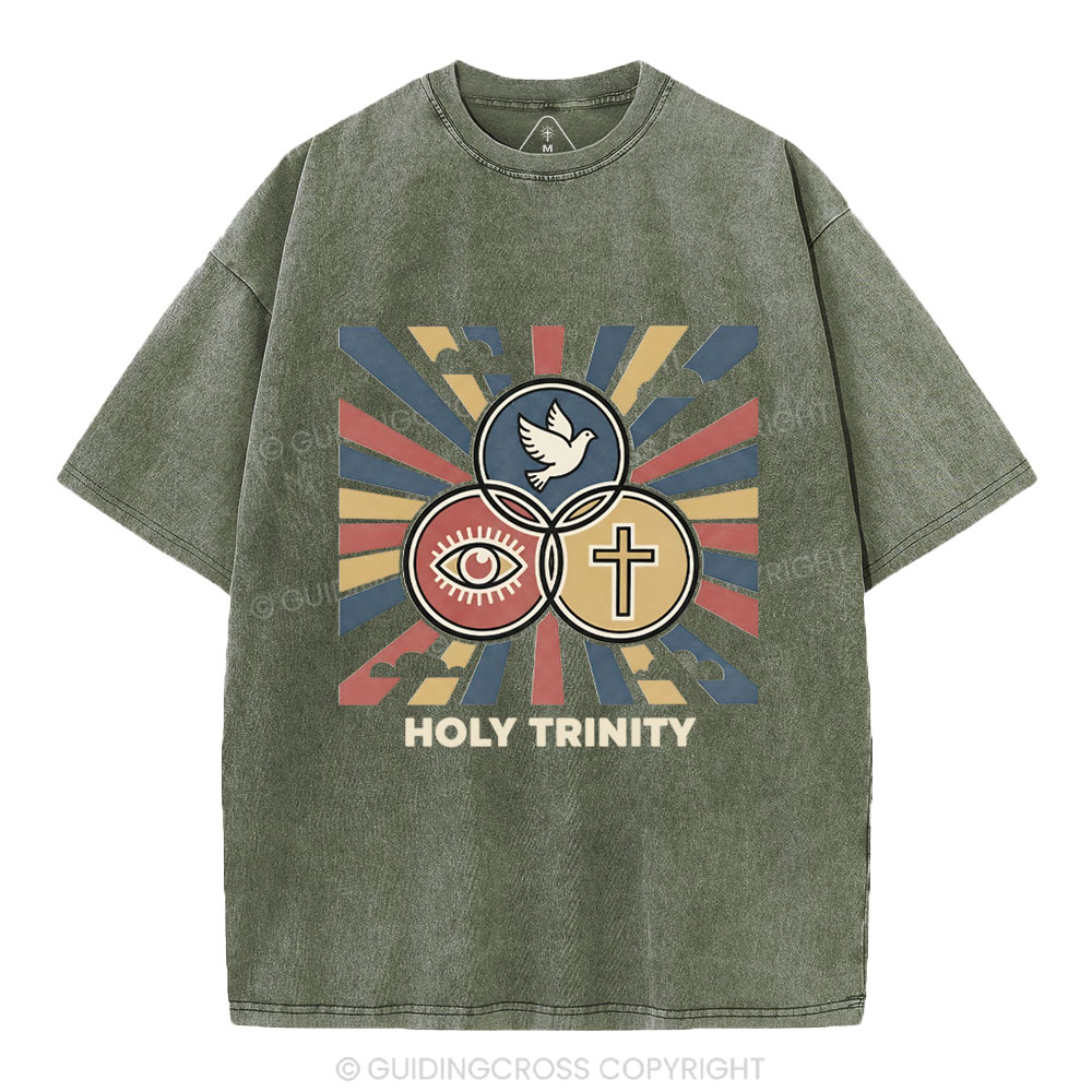 Holy Tyinity Christian Washed T-Shirt